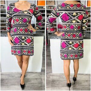 Diane von Furstenberg DVF Floral 100% Silk A-Line Dress $249